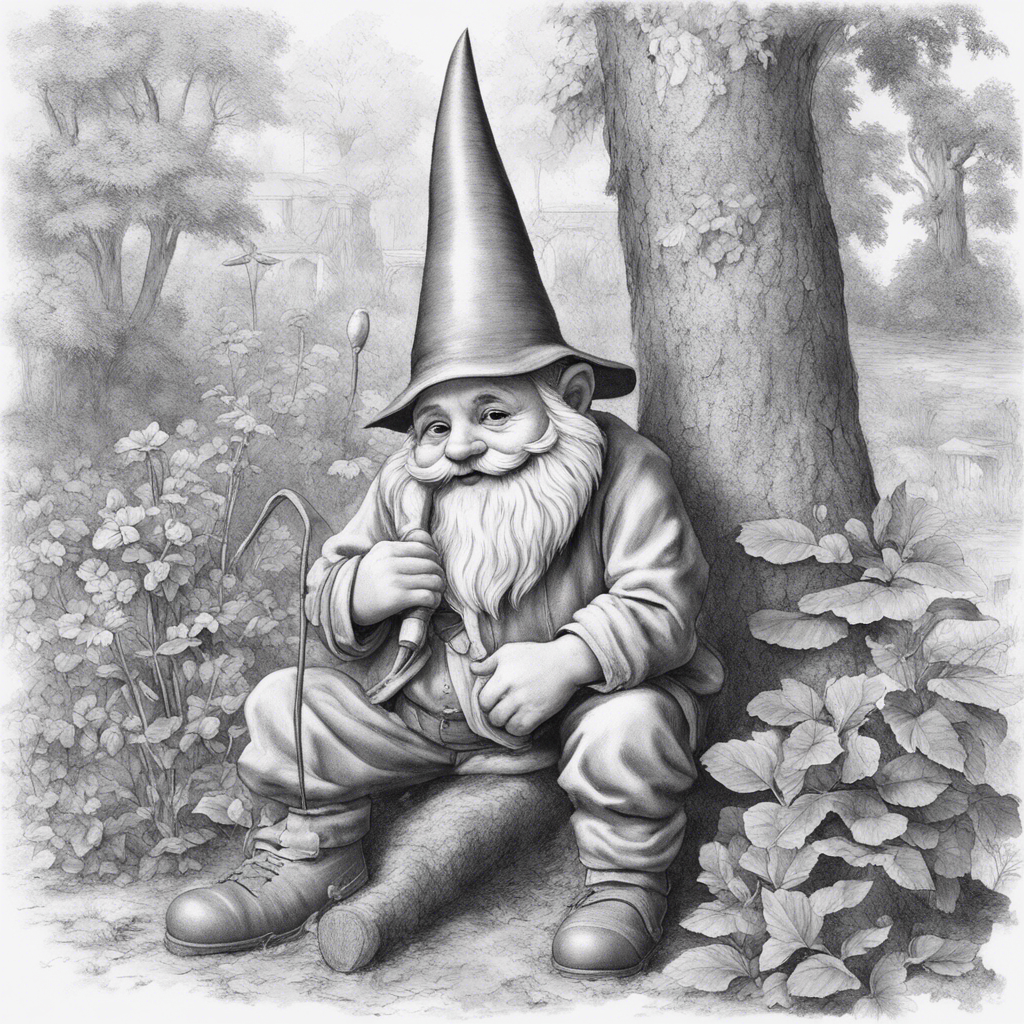 Gnome with Welcome Sign